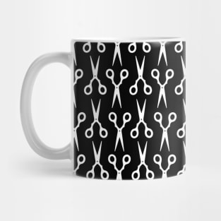 Scissors Pattern White Mug